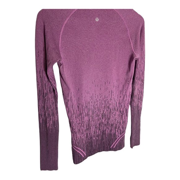Lululemon Run: Swiftly Tech Long Sleeve Crew Heathered Regal Plum-sz 6 - Picture 7 of 9